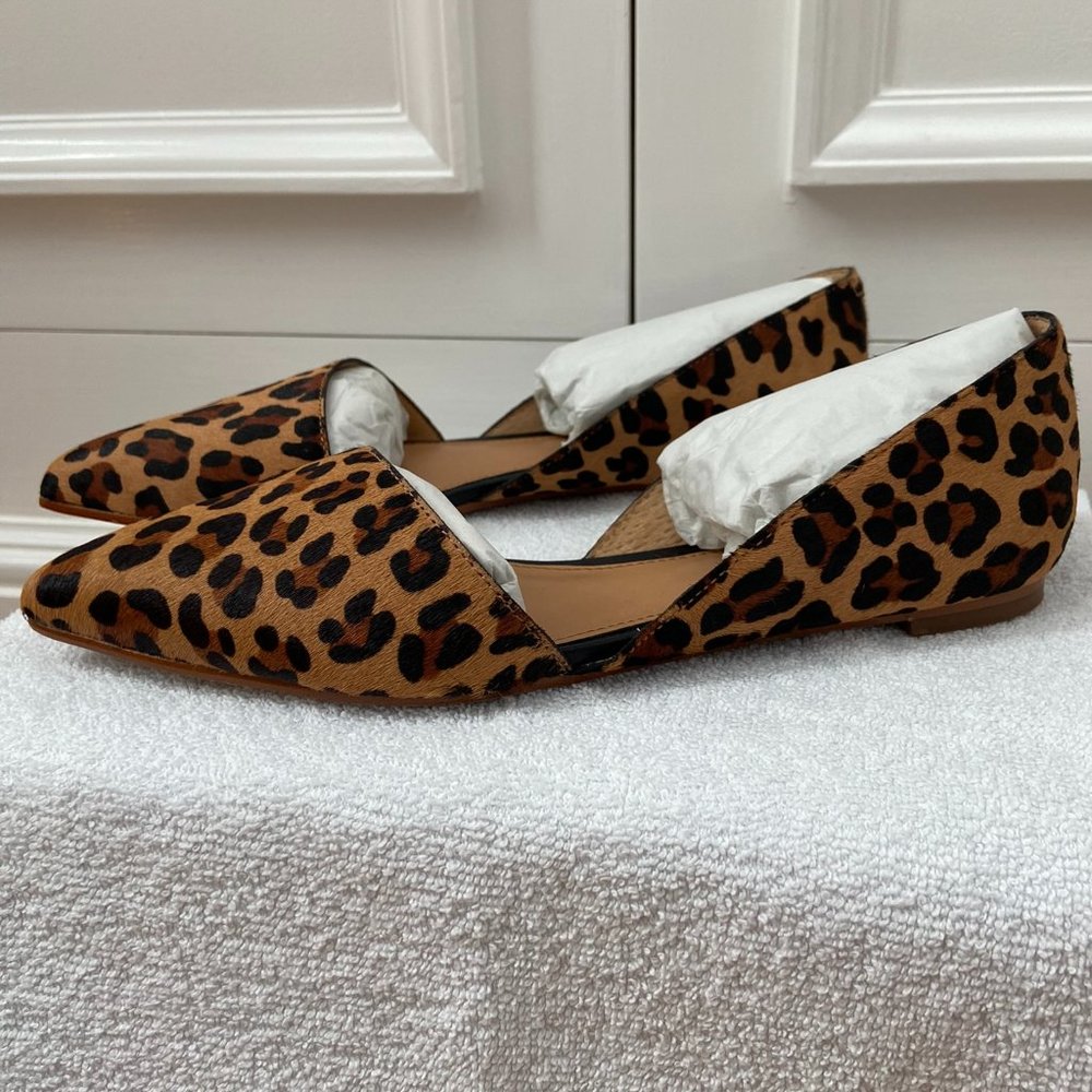 J Crew Zoe Calf Hair D'Orsay Flats  Size 6